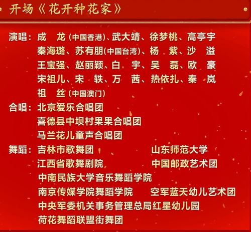 央视蛇年春晚节目单发布，精彩纷呈迎新春